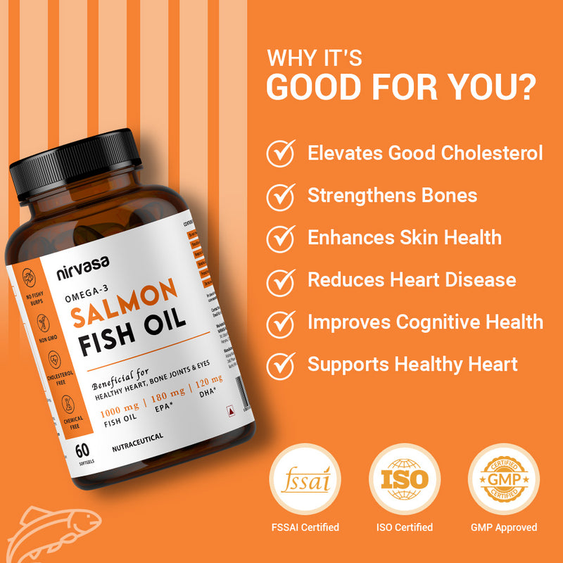 Salmon Fish Oil & Vitamin D3 + K2 Tablets Combo