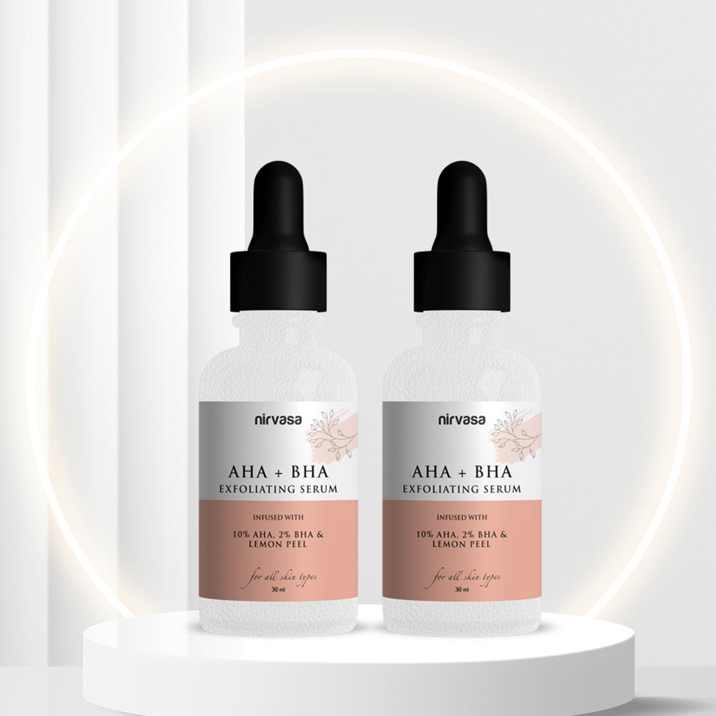 Buy Best AHA+BHA Exfoliating Serum Online at Best Price in India – NIRVASA