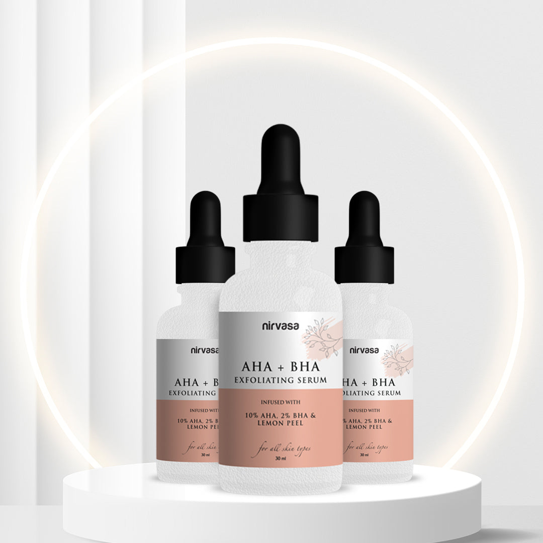 Buy Best AHA+BHA Exfoliating Serum Online at Best Price in India – NIRVASA