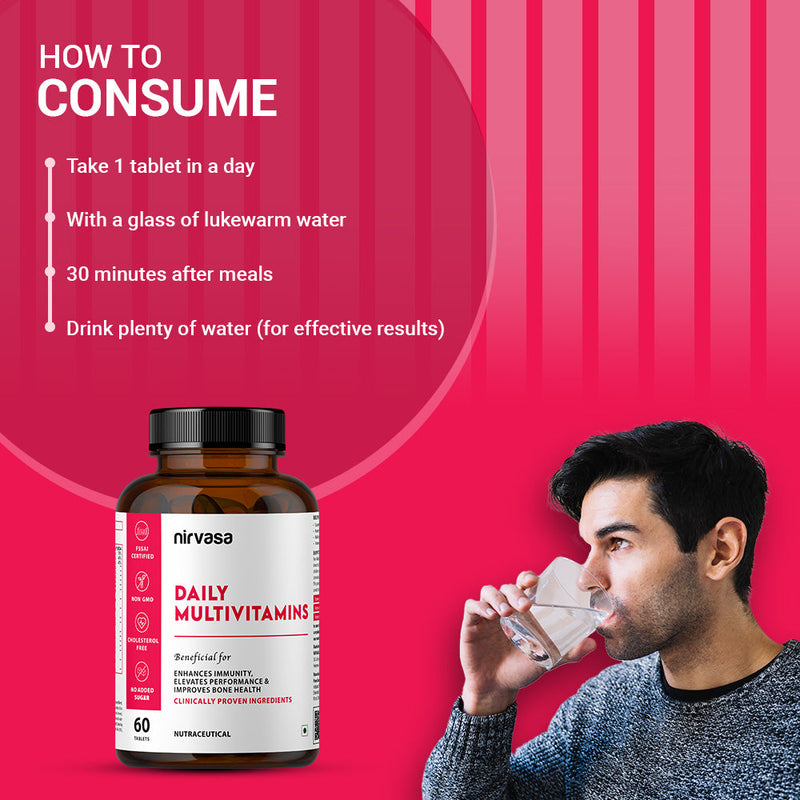 Nirvasa Daily Multivitamin Tablets (60 Tabs) (Buy 1 & Get 1)