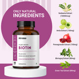 Plant-Based Biotin Tablets and Hair & Nail Gummies Combo
