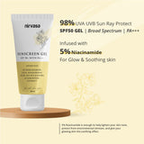Nirvasa SPF50+ Sunscreen Gel 50 ml (Buy 1 & Get 1)
