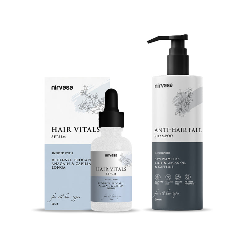 Anti-Hairfall Shampoo and Hair Vitals Serum Combo