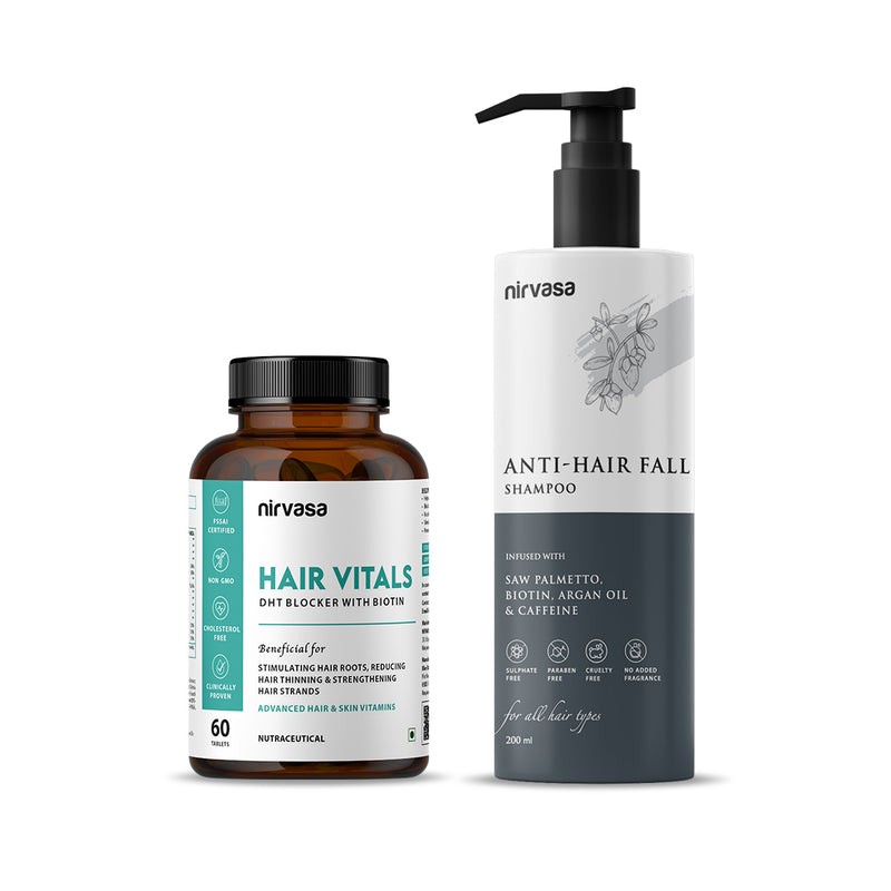 Anti-Hairfall Shampoo and Hair Vitals Tablets Combo