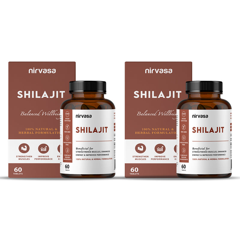 Nirvasa Pure Shilajit Tablet (60 Tabs) (Buy 1 & Get 1)