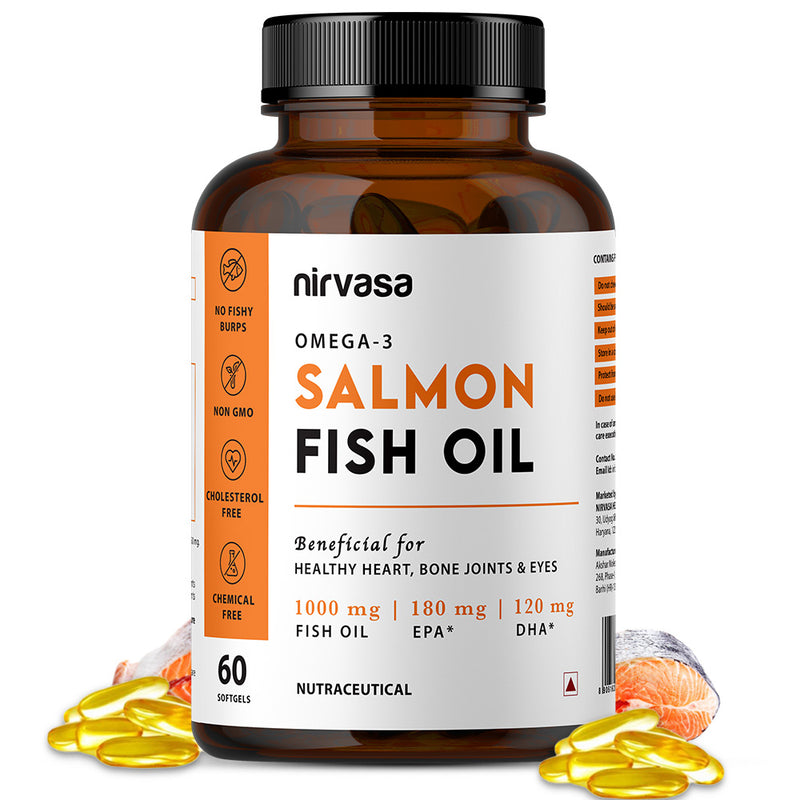 Nirvasa Salmon Fish Oil Softgels 60 Capsules