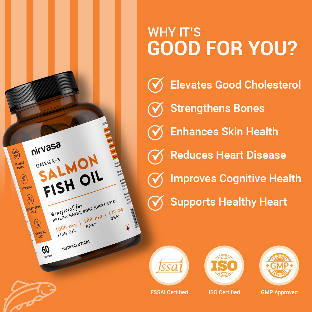 Best Salmon Fish Oil & Daily Multivitamin Tablets Combo Online – NIRVASA
