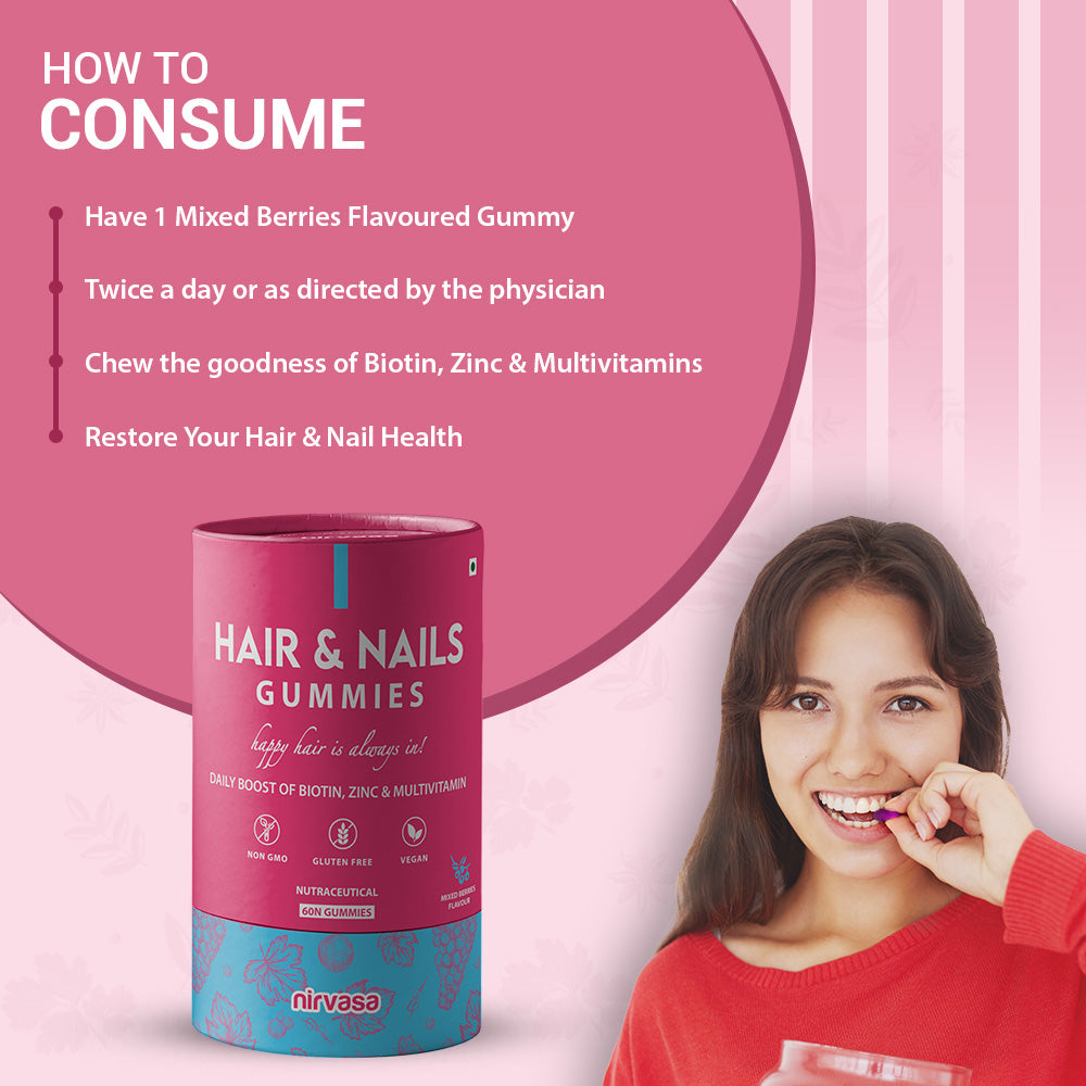 INLIFE Biotin Hair Gummies, Hair Skin & Nails Supplement for Men Women and  Teens, Hair Growth, Hair Fall Control & Healthy Skin Support with added  Zinc & Multivitamin (60 Gummies) : Amazon.in: