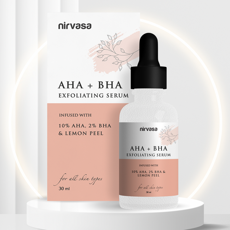 Buy Best AHA+BHA Exfoliating Serum Online at Best Price in India – NIRVASA